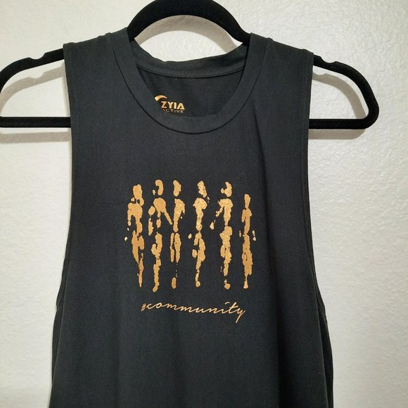 Zyia Active Community Racerback Tank Black Sz M - Picture 9 of 9